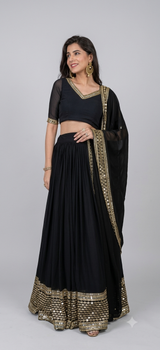 Women Embroidery Georgette Lehenga Choli