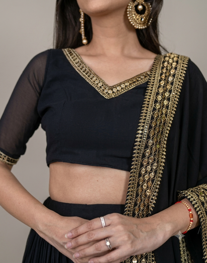 Women Embroidery Georgette Lehenga Choli